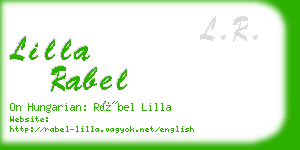 lilla rabel business card